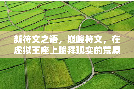 新符文之语,巅峰符文,在虚拟王座上跪拜现实的荒原 新符文之语,巅峰符文,在虚拟王座上跪拜现实的荒原