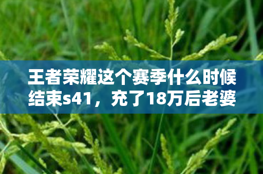 王者荣耀这个赛季什么时候结束s41,充了18万后老婆甩出离婚协议!这赛季结束倒计时让我吓破胆 王者荣耀这个赛季什么时候结束s41,充了18万后老婆甩出离婚协议!这赛季结束倒计时让我吓破胆