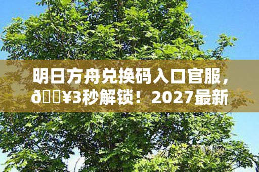 明日方舟兑换码入口官服，🔥3秒解锁！2027最新兑换码入口实测，这波福利让我爽到飞起！