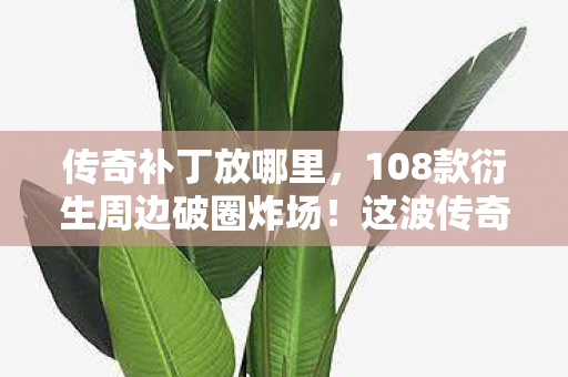 传奇补丁放哪里,108款衍生周边破圈炸场!这波传奇补丁让我连夜把家改造成次元坟场 传奇补丁放哪里,108款衍生周边破圈炸场!这波传奇补丁让我连夜把家改造成次元坟场