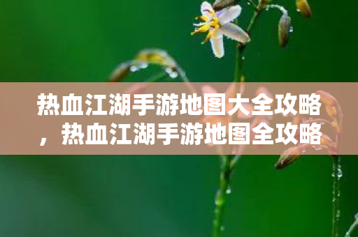 热血江湖手游地图大全攻略，热血江湖手游地图全攻略，探索未知领域
