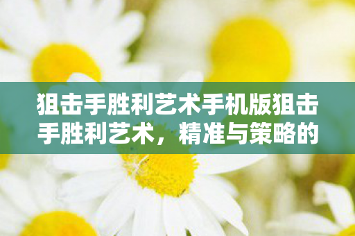 狙击手胜利艺术手机版狙击手胜利艺术,精准与策略的完美融合,狙击手胜利艺术,精准与策略在手机版上的完美融合 狙击手胜利艺术手机版狙击手胜利艺术,精准与策略的完美融合,狙击手胜利艺术,精准与策略在手机版上的完美融合