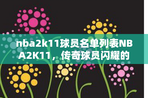 nba2k11球员名单列表NBA2K11，传奇球员闪耀的篮球盛宴，NBA2K11，传奇球员闪耀的篮球盛宴