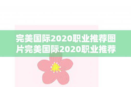 完美国际2020职业推荐图片完美国际2020职业推荐图，探索多元角色，开启奇幻之旅，完美国际2020，多元职业推荐，开启奇幻冒险之旅