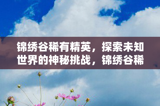 锦绣谷稀有精英，探索未知世界的神秘挑战，锦绣谷稀有精英，探索未知世界的神秘挑战