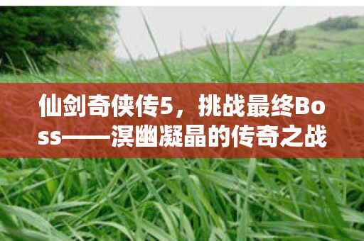 仙剑奇侠传5，挑战最终Boss——溟幽凝晶的传奇之战，仙剑奇侠传5溟幽凝晶传奇之战，挑战最终Boss