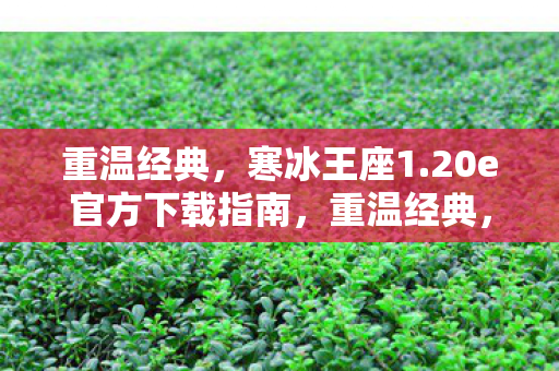 重温经典，寒冰王座1.20e官方下载指南，重温经典，寒冰王座1.20e官方下载全攻略