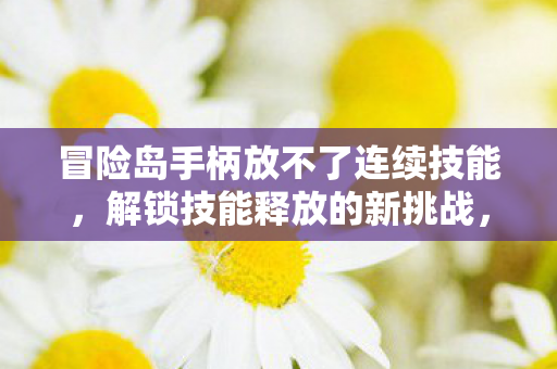 冒险岛手柄放不了连续技能，解锁技能释放的新挑战，冒险岛，解锁技能释放新挑战，手柄连续技能受限