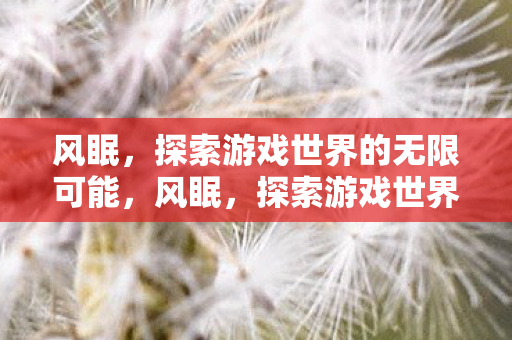 风眠,探索游戏世界的无限可能,风眠,探索游戏世界的无限可能 风眠,探索游戏世界的无限可能,风眠,探索游戏世界的无限可能
