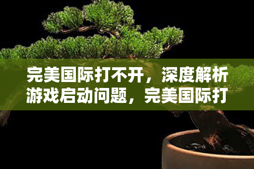 完美国际打不开，深度解析游戏启动问题，完美国际打不开，深度解析游戏启动问题及其解决方案