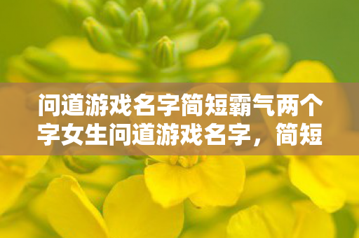 问道游戏名字简短霸气两个字女生问道游戏名字,简短霸气,尽显女性魅力,简短霸气的女生问道游戏名字 问道游戏名字简短霸气两个字女生问道游戏名字,简短霸气,尽显女性魅力,简短霸气的女生问道游戏名字