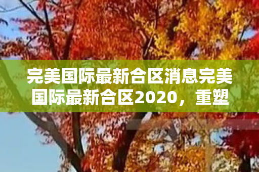 完美国际最新合区消息完美国际最新合区2020，重塑经典，共赴新征途，完美国际2020最新合区消息，重塑经典，共赴新征途