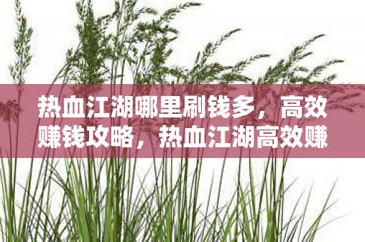 热血江湖哪里刷钱多，高效赚钱攻略，热血江湖高效赚钱攻略，哪里刷钱最多？