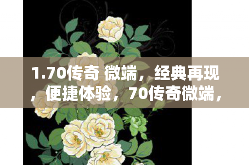 1.70传奇 微端，经典再现，便捷体验，70传奇微端，经典游戏便捷体验，重温传奇时代