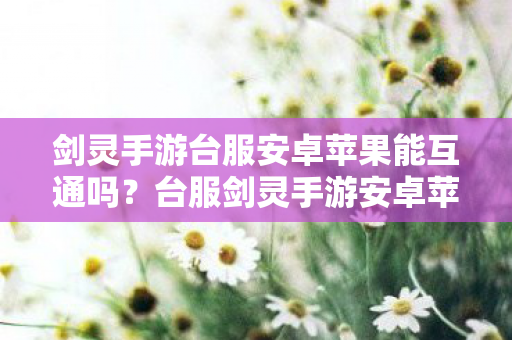 剑灵手游台服安卓苹果能互通吗？台服剑灵手游安卓苹果互通性分析
