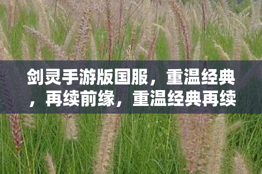 剑灵手游版国服上线图片