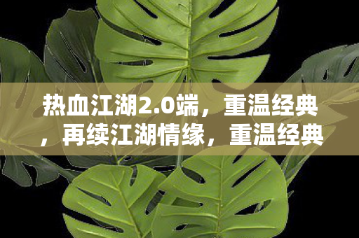 热血江湖2.0端，重温经典，再续江湖情缘，重温经典再续江湖情缘，热血江湖2.0端来袭