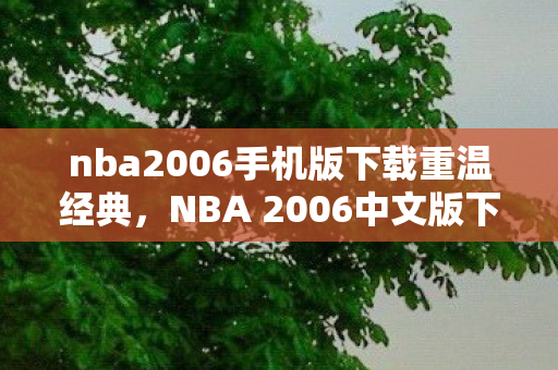nba2006手机版下载重温经典,NBA 2006中文版下载体验,NBA 2006手机版/中文版下载,重温经典,畅享篮球盛宴 nba2006手机版下载重温经典,NBA 2006中文版下载体验,NBA 2006手机版/中文版下载,重温经典,畅享篮球盛宴