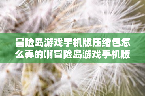 冒险岛游戏手机版压缩包怎么弄的啊冒险岛游戏手机版压缩包获取指南图片