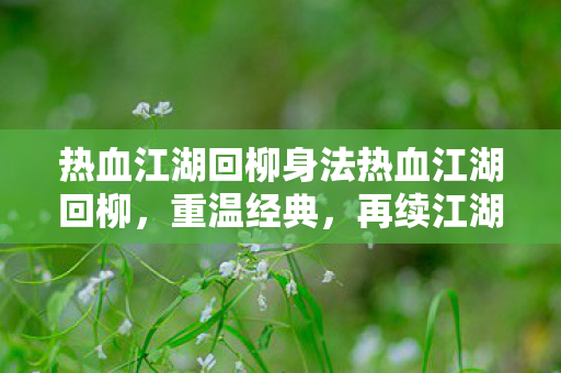 热血江湖回柳身法热血江湖回柳，重温经典，再续江湖情缘，热血江湖回柳，重温经典，再续江湖情缘