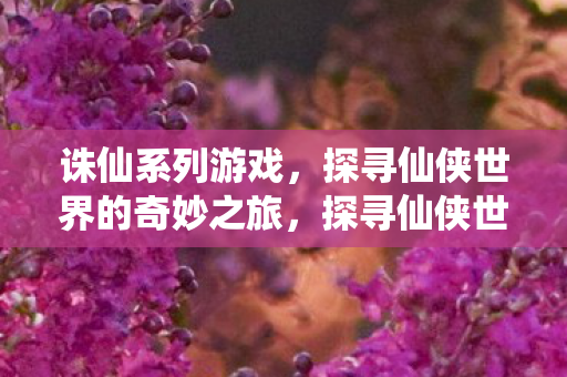 诛仙系列游戏，探寻仙侠世界的奇妙之旅，探寻仙侠世界的奇妙之旅，诛仙系列游戏