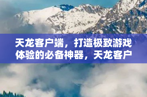 天龙客户端，打造极致游戏体验的必备神器，天龙客户端，打造极致游戏体验的必备神器
