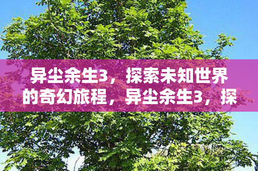 异尘余生3,探索未知世界的奇幻旅程,异尘余生3,探索未知世界的奇幻冒险之旅 异尘余生3,探索未知世界的奇幻旅程,异尘余生3,探索未知世界的奇幻冒险之旅