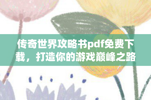 传奇世界攻略书pdf免费下载图片
