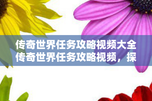 传奇世界任务攻略视频大全传奇世界任务攻略视频图片