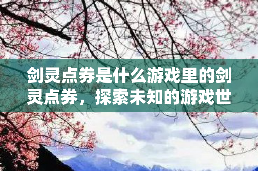 剑灵点券是什么游戏里的剑灵点券，探索未知的游戏世界，探索未知的游戏世界，揭秘剑灵点券