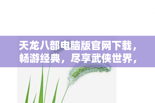 天龙八部电脑版官网下载图片