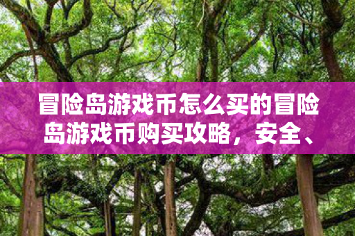 冒险岛游戏币怎么买的冒险岛游戏币购买攻略，安全、高效、实惠的购买指南，冒险岛游戏币购买攻略，安全、高效、实惠的购买指南