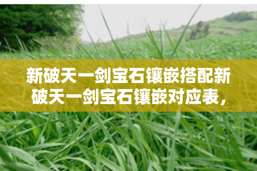 新破天一剑宝石镶嵌搭配新破天一剑宝石镶嵌对应表图片