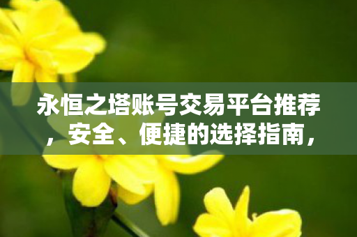永恒之塔账号交易平台推荐，安全、便捷的选择指南，安全便捷！推荐永恒之塔账号交易平台