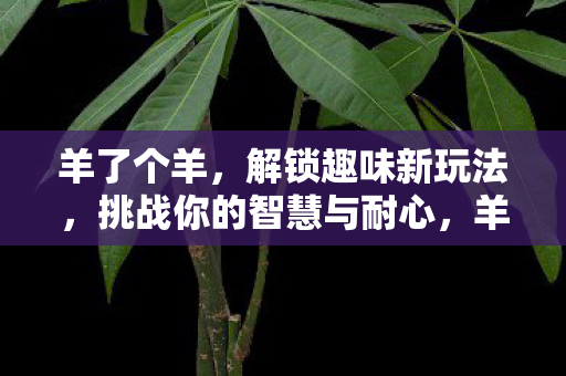 羊了个羊，解锁趣味新玩法，挑战你的智慧与耐心，羊了个羊解锁趣味新玩法，挑战智慧与耐心