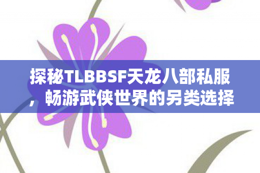 探秘TLBBSF天龙八部私服，畅游武侠世界的另类选择，探秘TLBBSF天龙八部私服，畅游武侠世界的另类选择