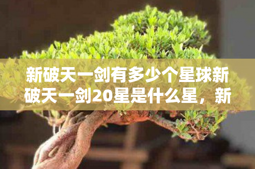 新破天一剑有多少个星球新破天一剑20星是什么星图片