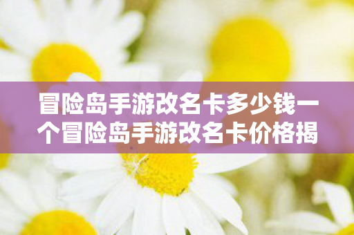 冒险岛手游改名卡多少钱一个冒险岛手游改名卡价格揭秘图片