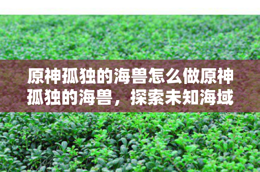 原神孤独的海兽怎么做原神孤独的海兽，探索未知海域的神秘之旅，原神，孤独的海兽，探索未知海域的神秘之旅