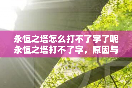永恒之塔怎么打不了字了呢永恒之塔打不了字图片