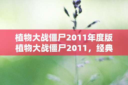 植物大战僵尸2011年度版植物大战僵尸2011,经典塔防游戏的魅力与回忆,植物大战僵尸2011,经典塔防游戏的魅力与回忆 植物大战僵尸2011年度版植物大战僵尸2011,经典塔防游戏的魅力与回忆,植物大战僵尸2011,经典塔防游戏的魅力与回忆