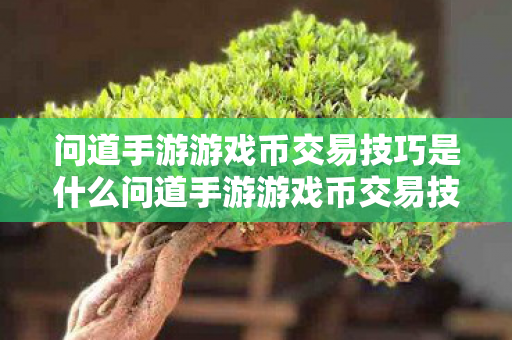 问道手游游戏币交易技巧是什么问道手游游戏币交易技巧，问道手游游戏币交易技巧全解析