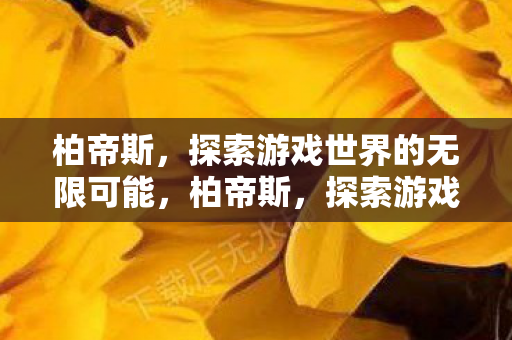 柏帝斯,探索游戏世界的无限可能,柏帝斯,探索游戏世界的无限可能 柏帝斯,探索游戏世界的无限可能,柏帝斯,探索游戏世界的无限可能