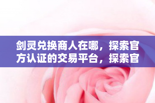 剑灵兑换商人在哪，探索官方认证的交易平台，探索官方认证的交易平台，寻找剑灵兑换商人