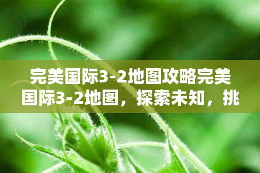 完美国际3-2地图攻略完美国际3-2地图，探索未知，挑战极限，完美国际3-2地图探索指南，挑战极限，解锁未知