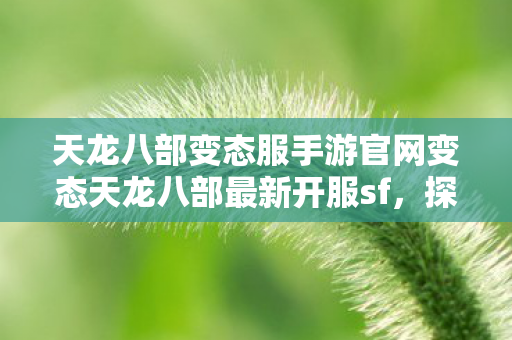 天龙八部变态服手游官网变态天龙八部最新开服sf图片
