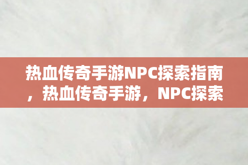 热血传奇手游NPC探索指南，热血传奇手游，NPC探索全攻略