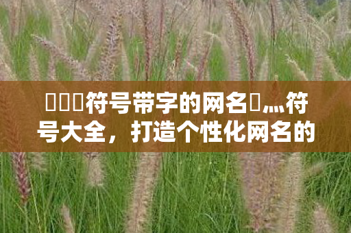 এ᭄༊符号带字的网名乄灬符号大全,打造个性化网名的艺术,个性化网名艺术,符号带字,打造独特网名 এ᭄༊符号带字的网名乄灬符号大全,打造个性化网名的艺术,个性化网名艺术,符号带字,打造独特网名