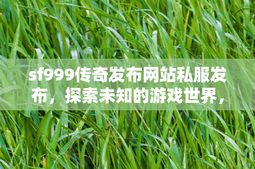 sf999传奇发布网站私服发布，探索未知的游戏世界，体验独特玩法，探索未知游戏世界，sf999传奇私服发布，独特玩法等你来体验