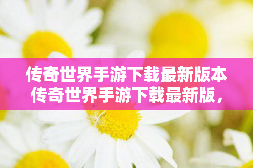 传奇世界手游下载最新版本传奇世界手游下载最新版图片